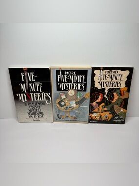 Five Minute Mysteries by Ken Weber Trade Paperback Book Lot of 3 More, Further